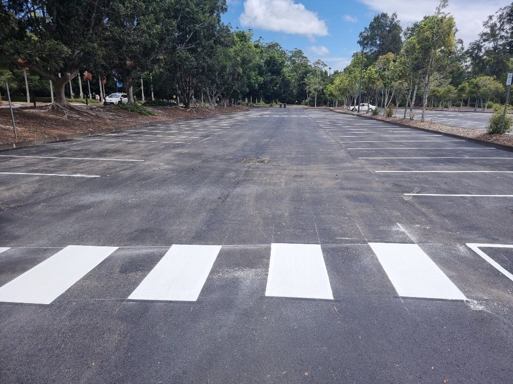Carpark Asphalt Upgrade Underway — Asphalt Contractors in Newcastle, NSW