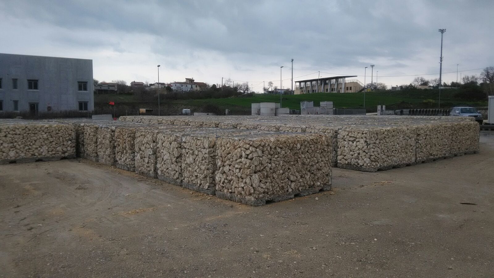 gabbioni per l'edilizia