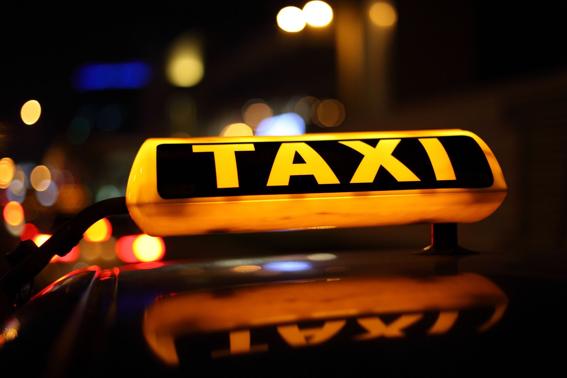 Illuminated taxi sign,