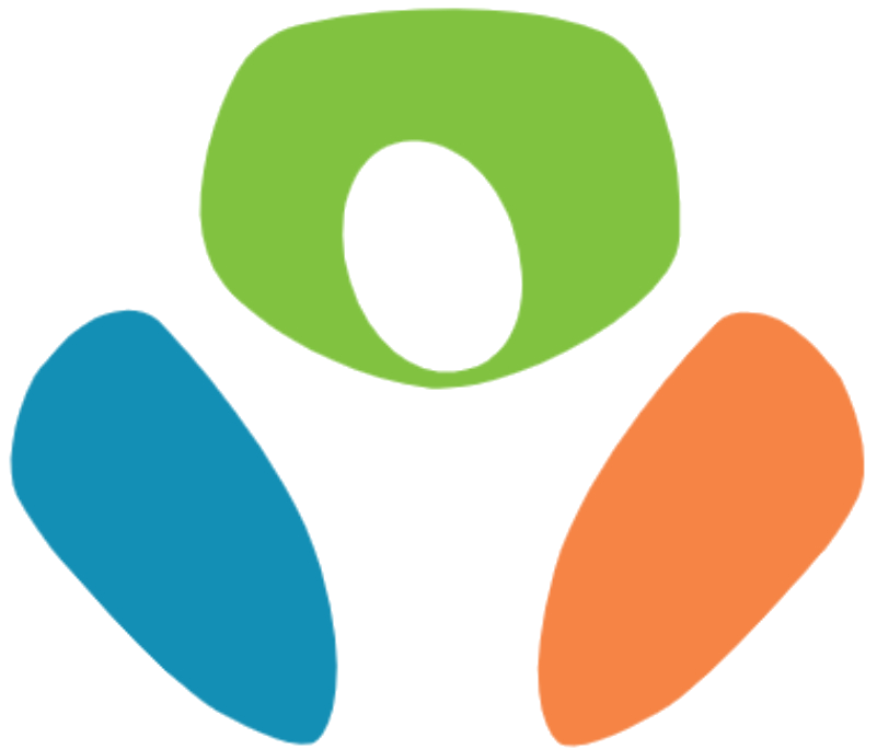 A drawing of three circles on a white background.