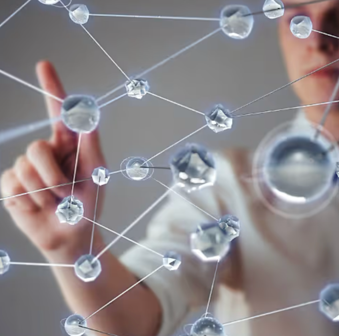 Woman receiving IV infusion in medical setting; doctor in blue gloves monitors device.