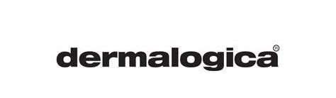 a black and white logo for dermalogica on a white background .