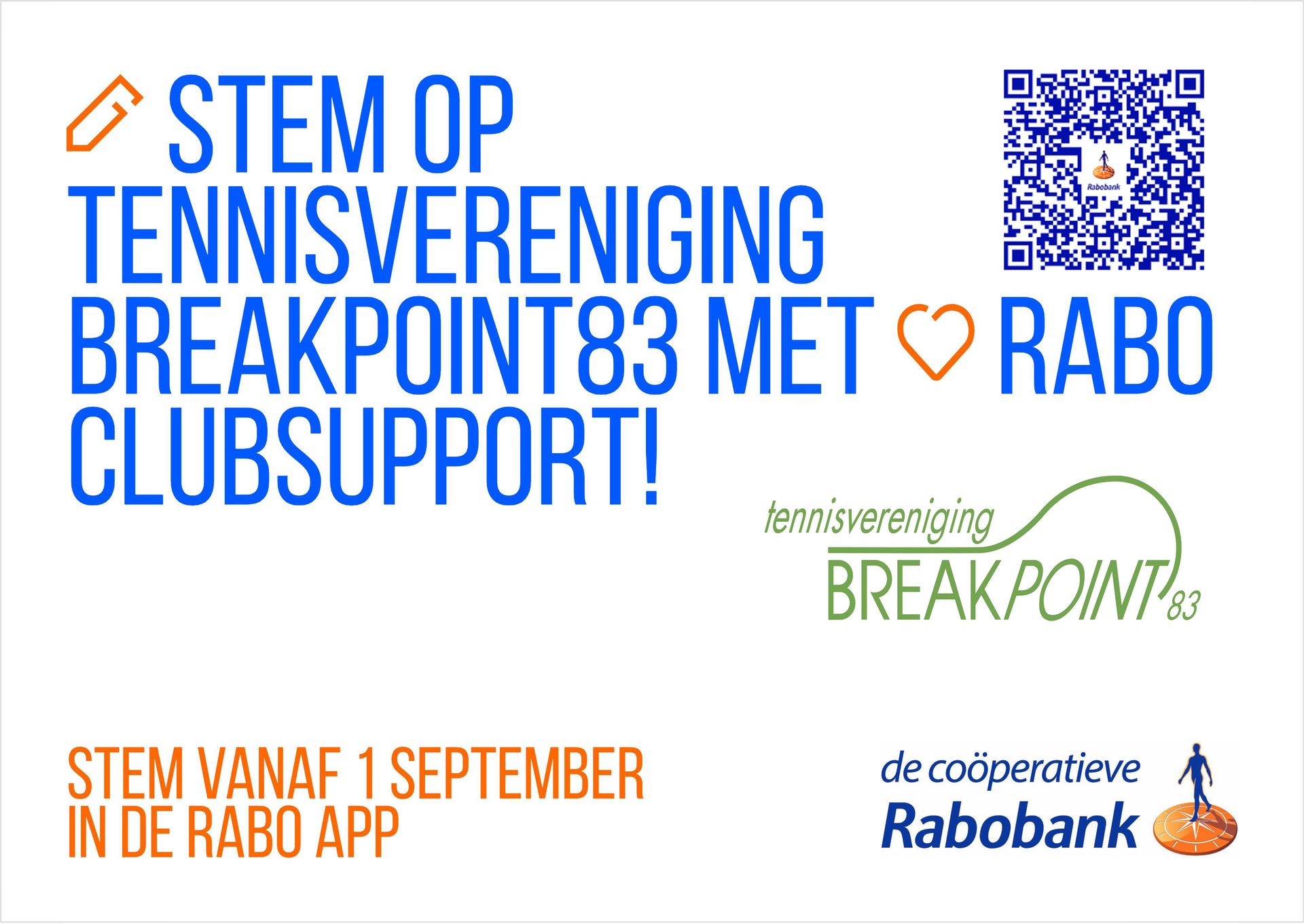 Stem op T.V. Breakpoint'83 tijdens de Grote Clubactie