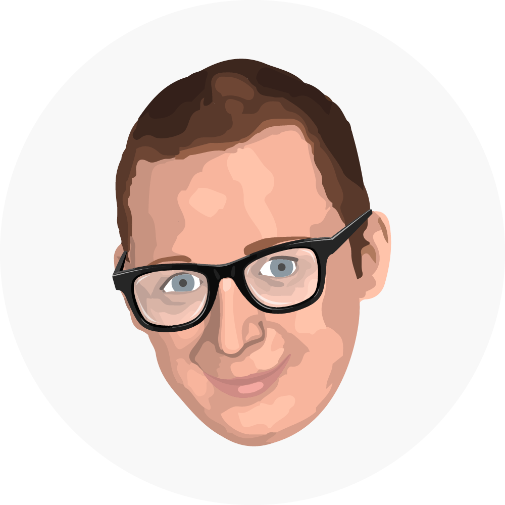 A man wearing glasses