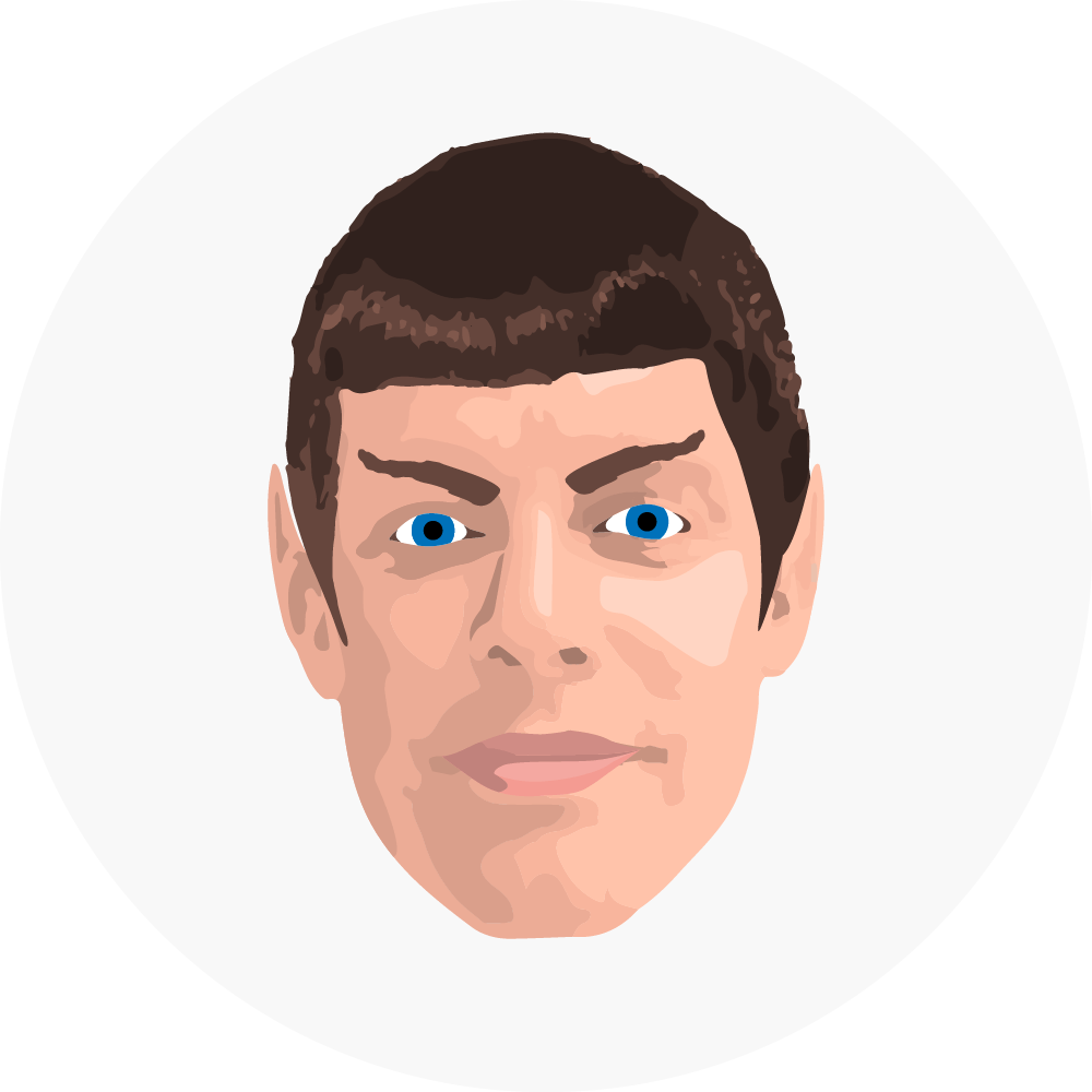 A pixel art drawing of a man 's face with blue eyes