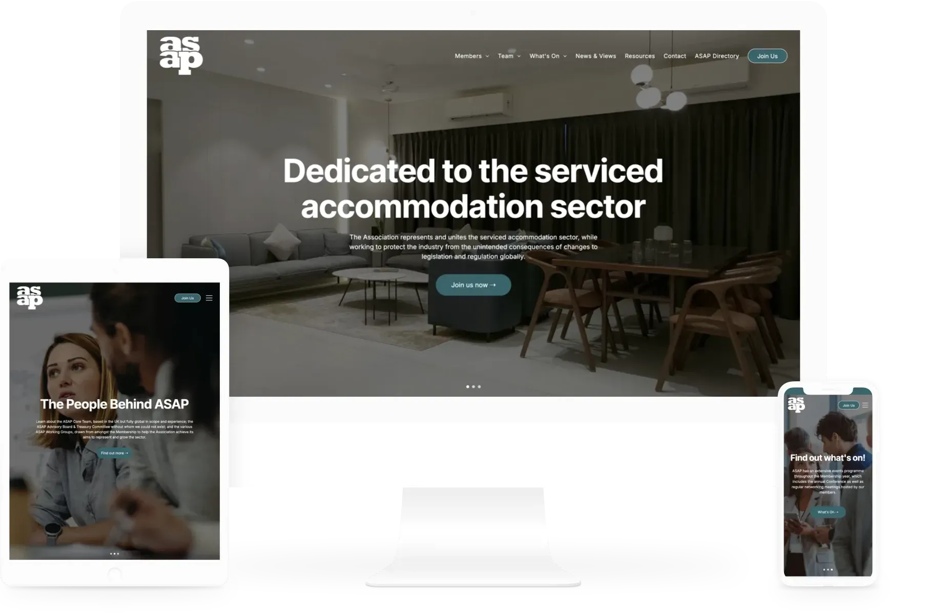 ASAP portfolio page.  Web Design by Cotswold Web Cheltenham.