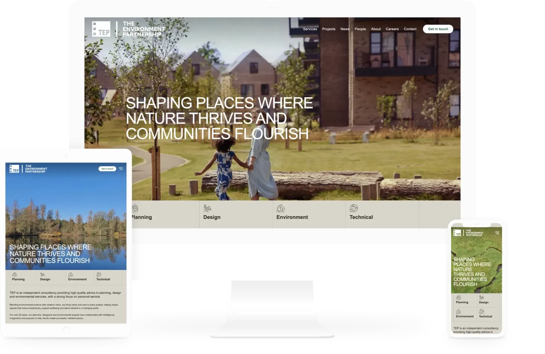 The Environment Partnership portfolio page.  Web Design by Cotswold Web Cheltenham.