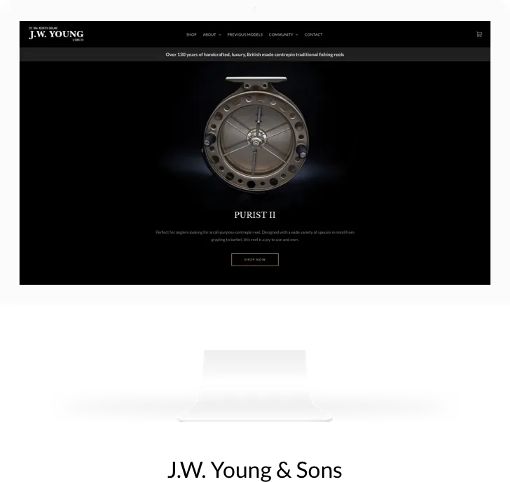 A screenshot of a website for jw young & sons