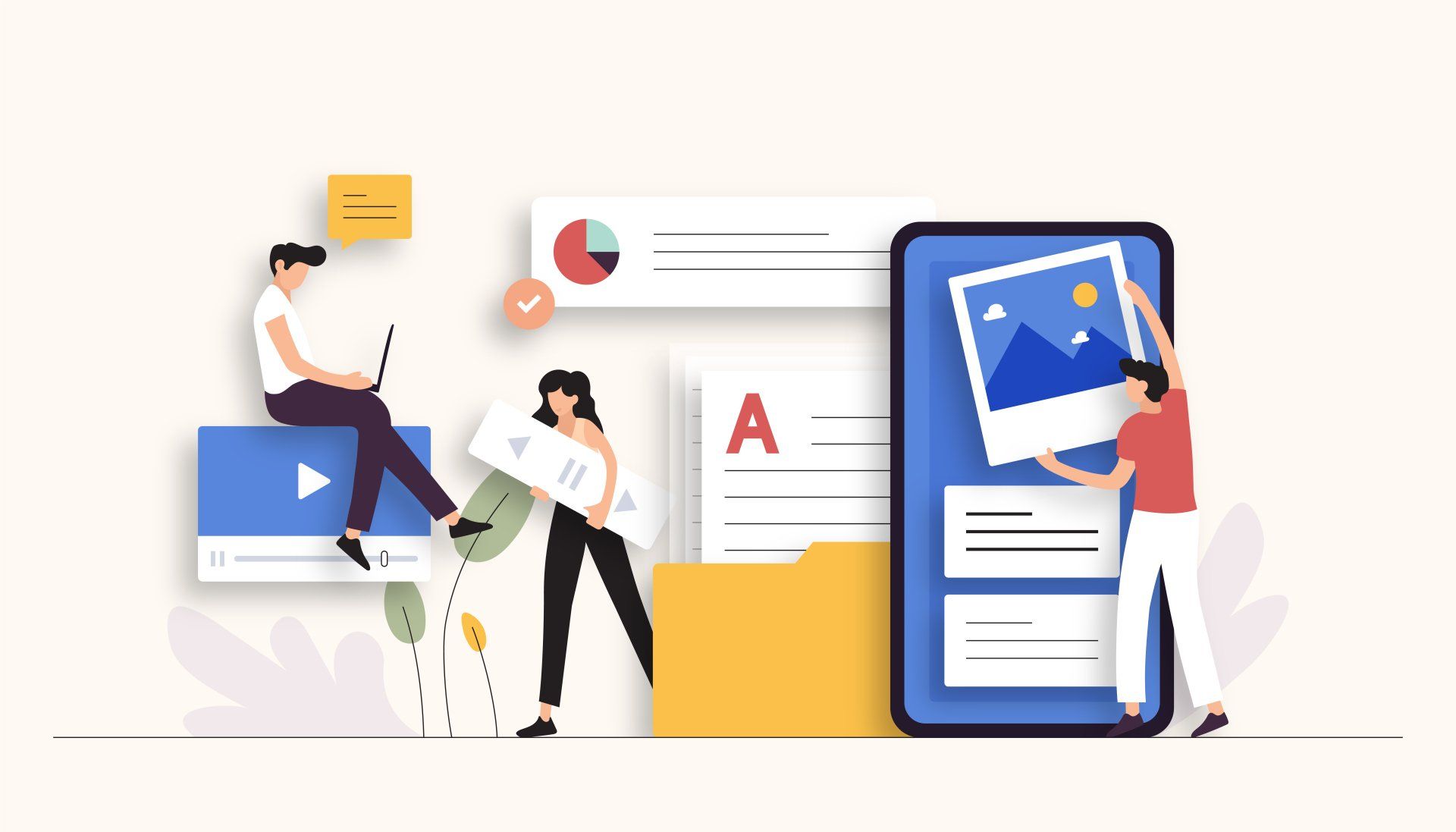 A group of people are working on a website.