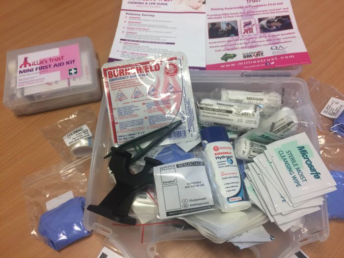 Inside Millies Trust First Aid Kit
