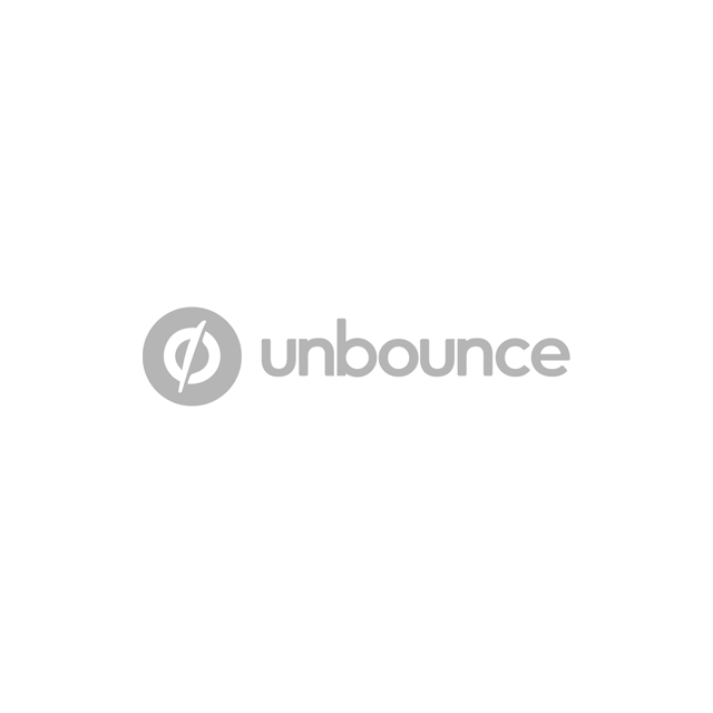 A logo for a company called unbounce on a white background.