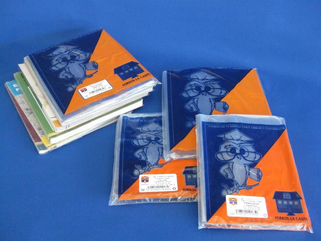 Forros de vinil para libros y Cuadernos