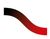 Una linea curva sfumata dal rosso al nero su uno sfondo bianco.
