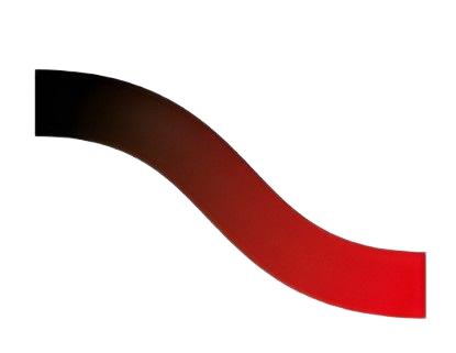 Una linea ondulata e sfumata passa dal nero al rosso.