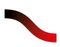 Una linea curva sfumata dal rosso al nero su uno sfondo bianco.