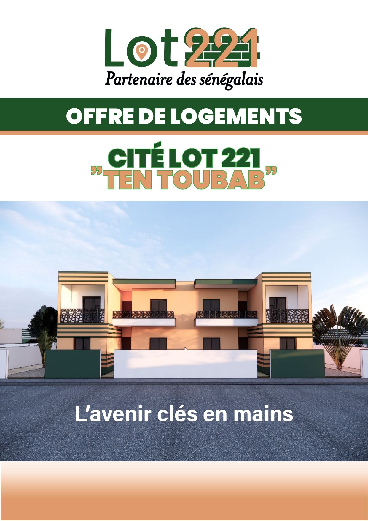 Offre logement: Cité Lot 221 " Ten Toubab"