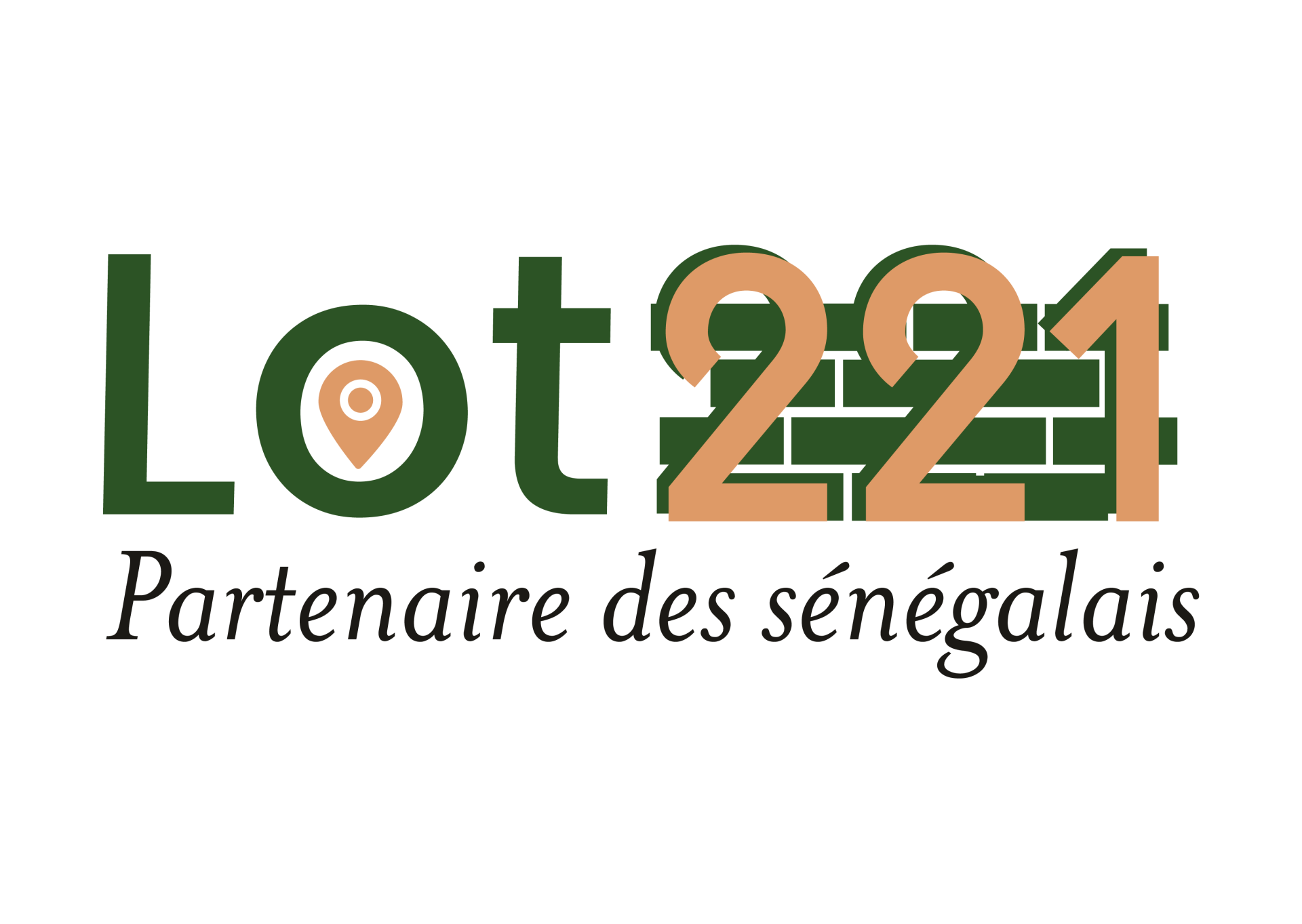 Un logo pour une société appelée lot 224 partenariat des sénégalais