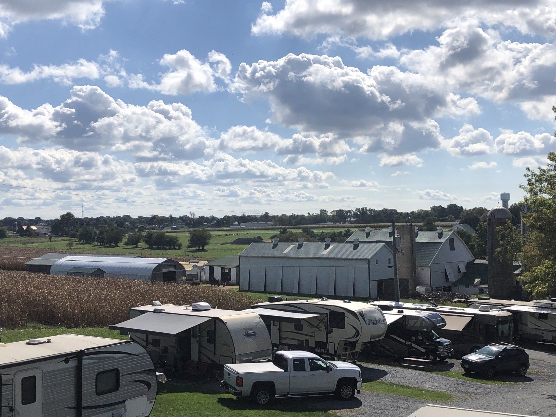 Rvs in the Lower Level with a beautiful view of the neighboring farm