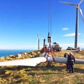 hydralift cranes working on wind farm