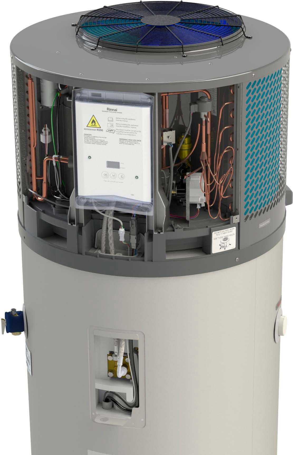 HudraHeat™ Communication Board inside the hot water heat pump