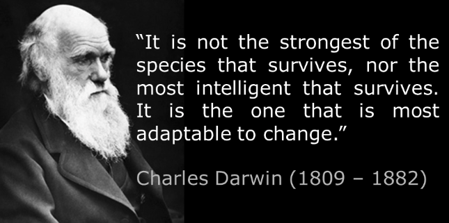 Charles Darwin Adaptable quote