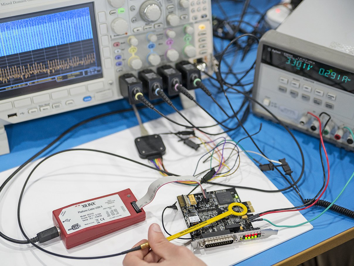 Electromagnetic interference testing at Beta Solutions.