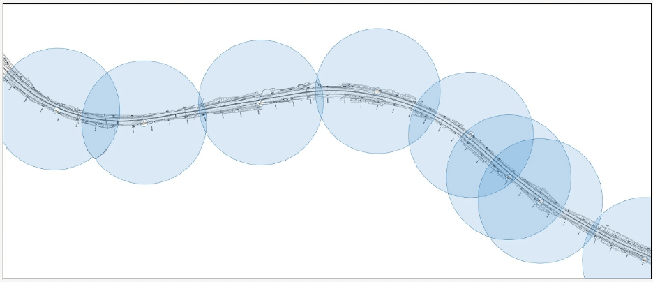 Radar sensor layout diagram