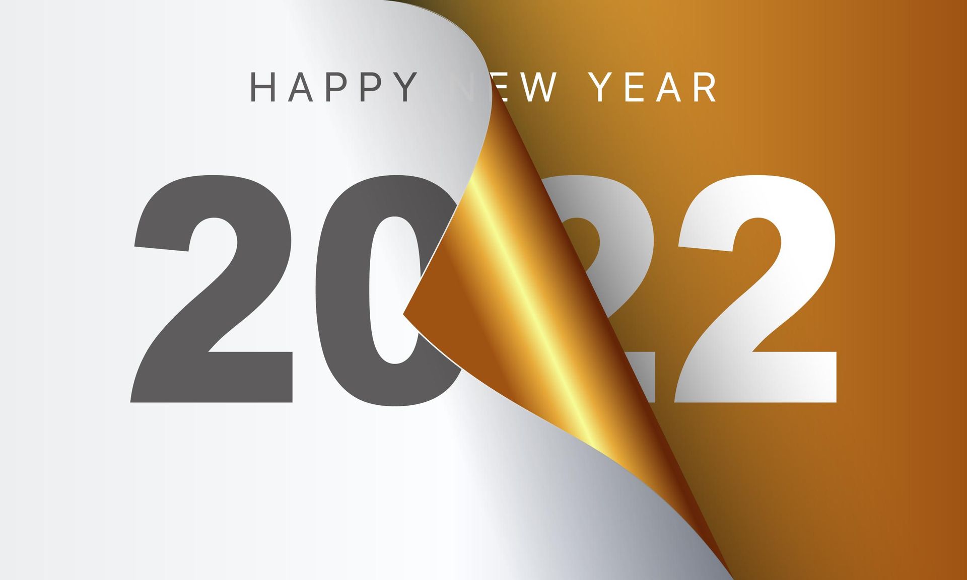 a happy new year greeting card with the number 2022