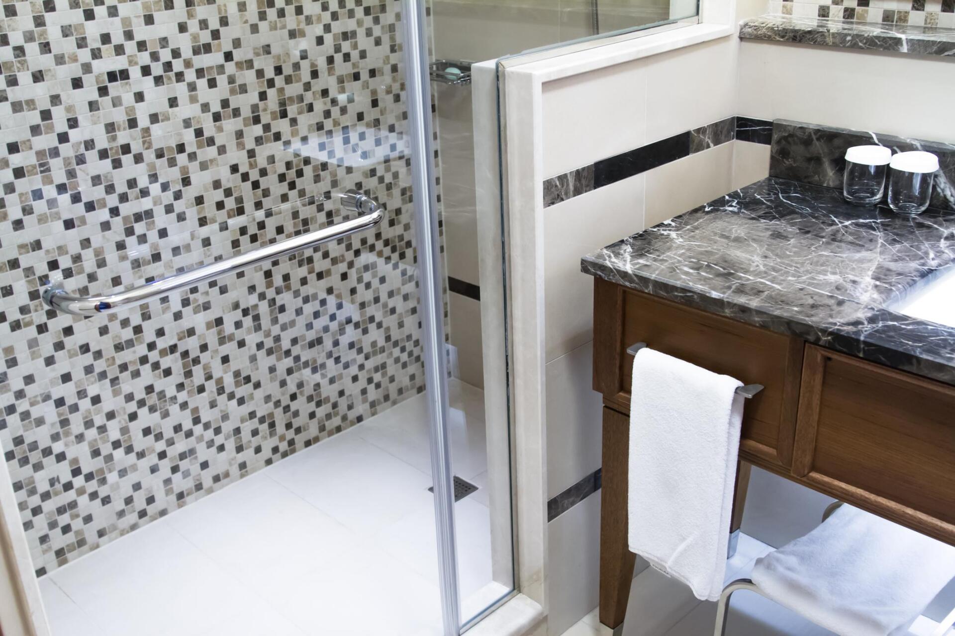 towel in the cabinet