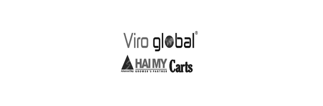 A black and white logo for viro global