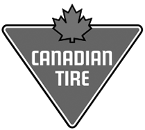 The logo for canadian tire has a maple leaf on it.