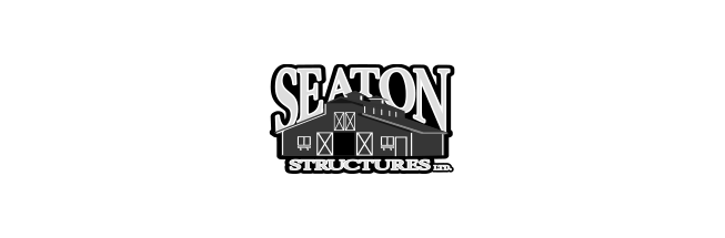 A black and white logo for seaton structure films