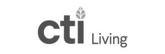 A black and white logo for cti living