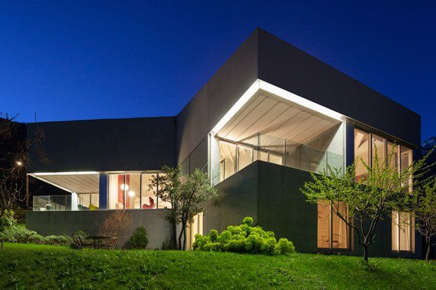 Modern House, Night Scene — Residential Electrician in Sunshine Coast, QLD
