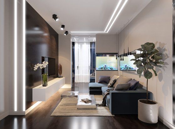 Modern Living Room — Residential Electrician in Sunshine Coast, QLD