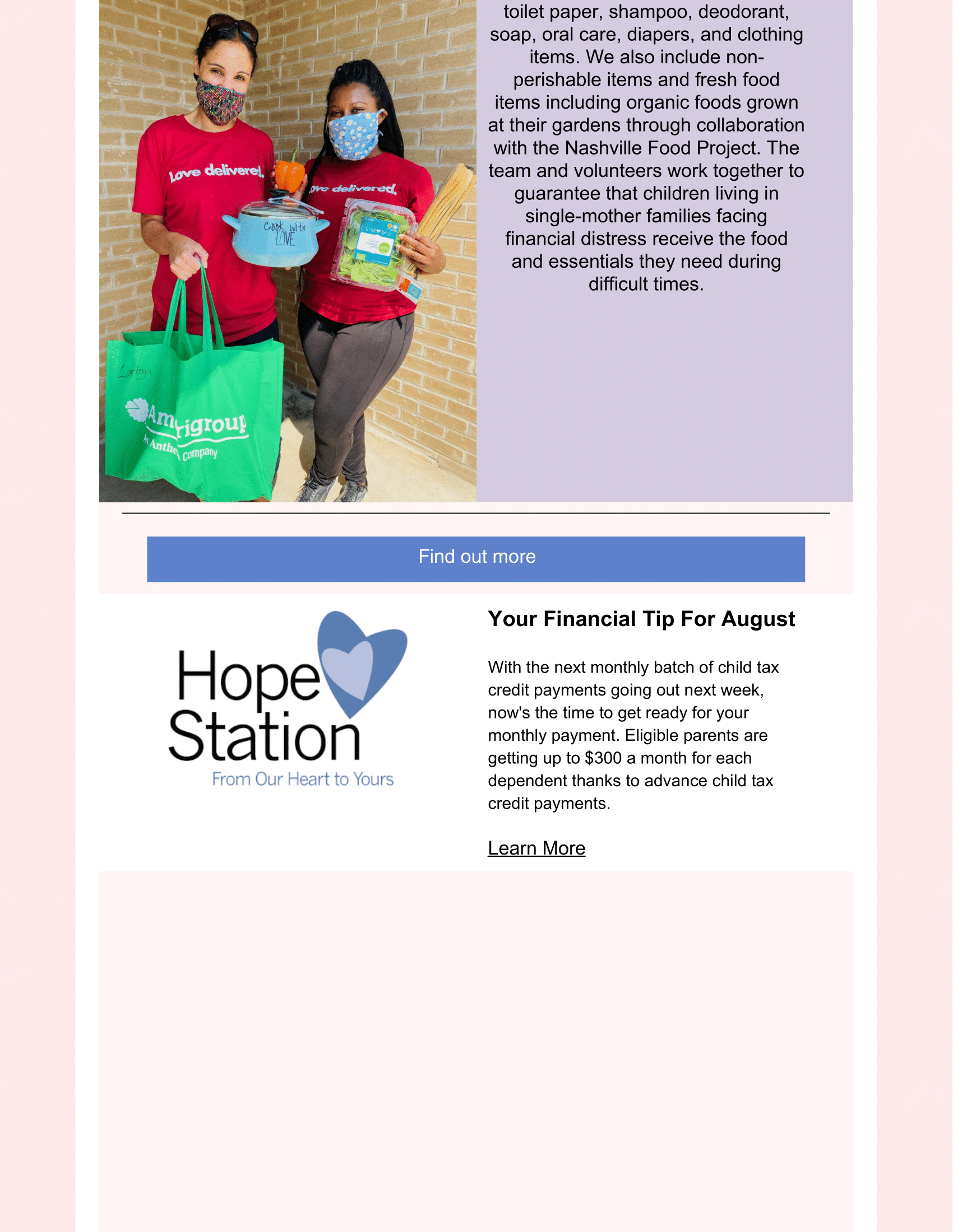 A couple of women wearing masks are standing next to each other holding bags.