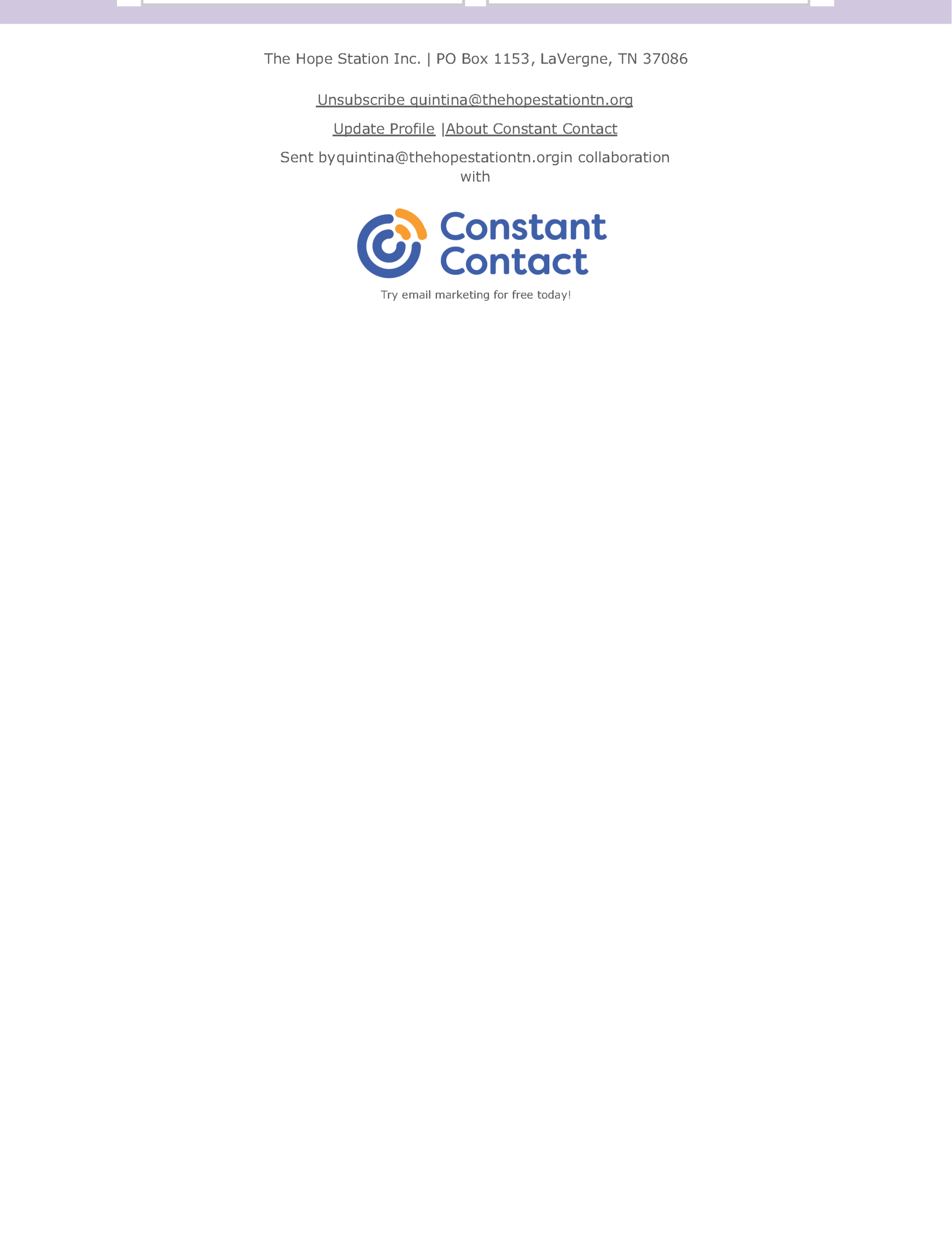 A white background with a constant contact logo on it.