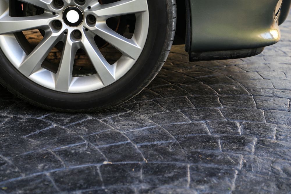 Close-up of a Silver Car Wheel
