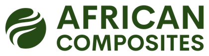 African Composites logo in green with a circular design and text.