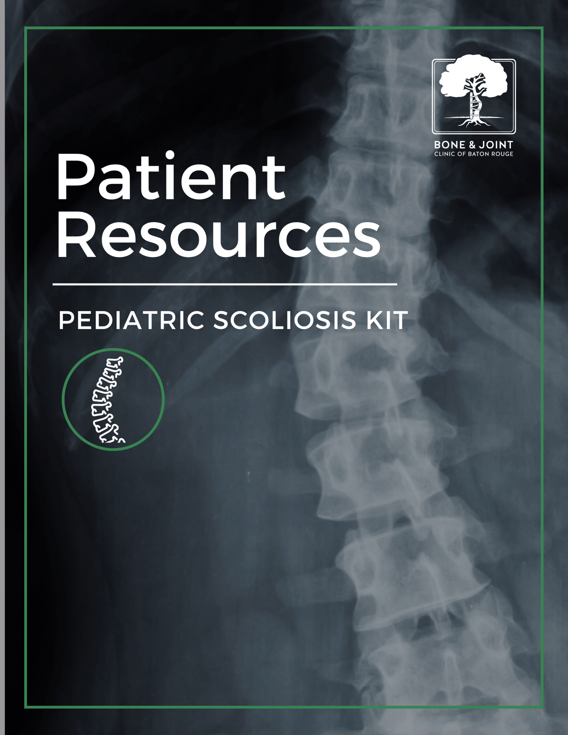Pediatric scoliosis patient resources kit