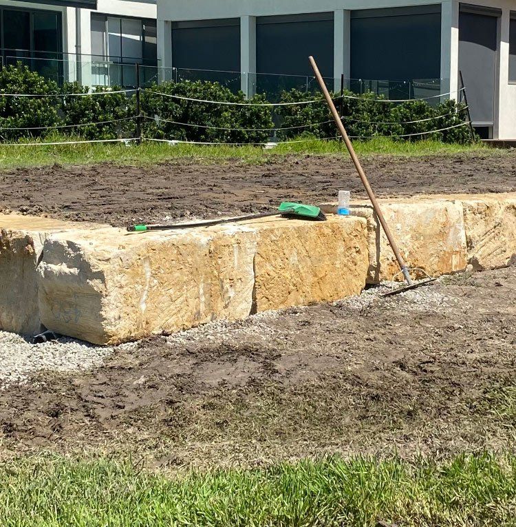 Sand Stone Retaining Walls image 01