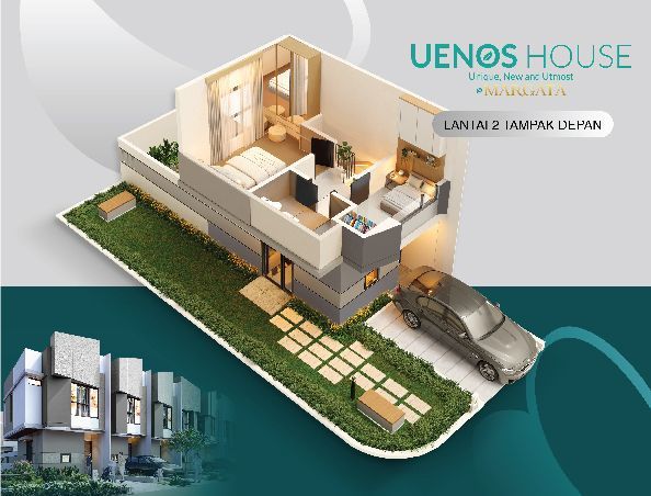 Uenos House Lantai 2 Tampak Depan Cimanggis Golf Estate