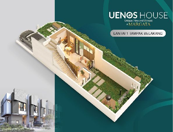 Uenos House Lantai 1 Tampak Belakang Cimanggis Golf Estate