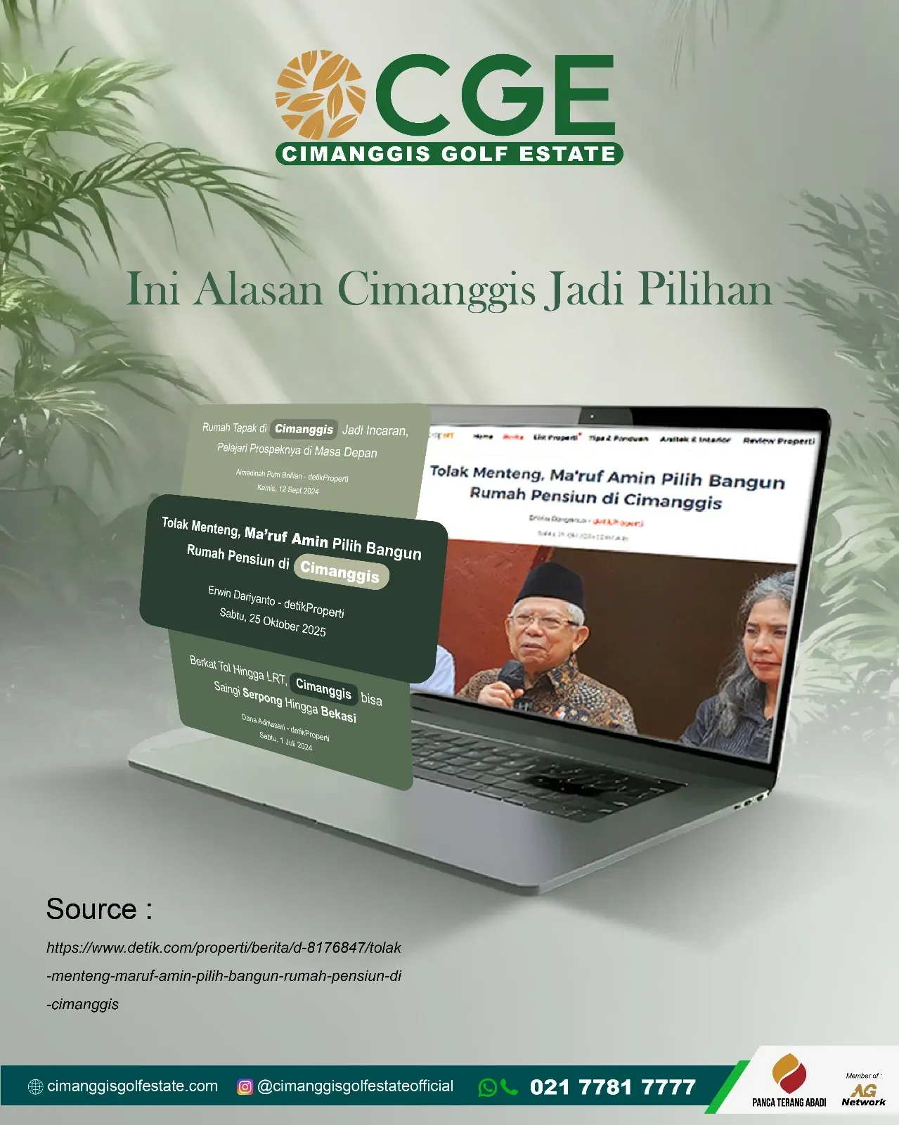 Wapres Ma’ruf Amin pilih Cimanggis sebagai lokasi rumah pensiun