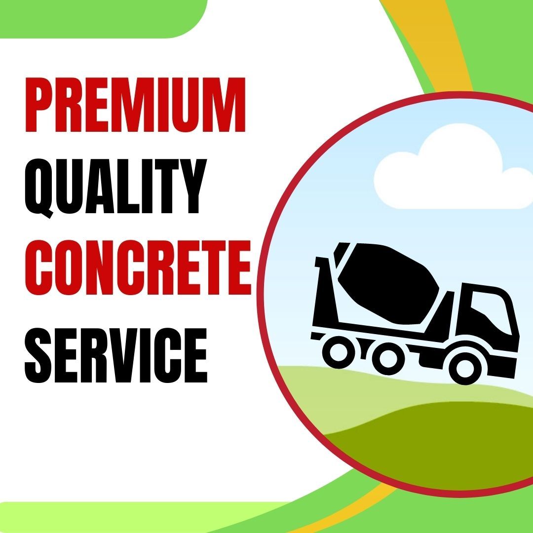 concrete poster that says premium quality concrete service