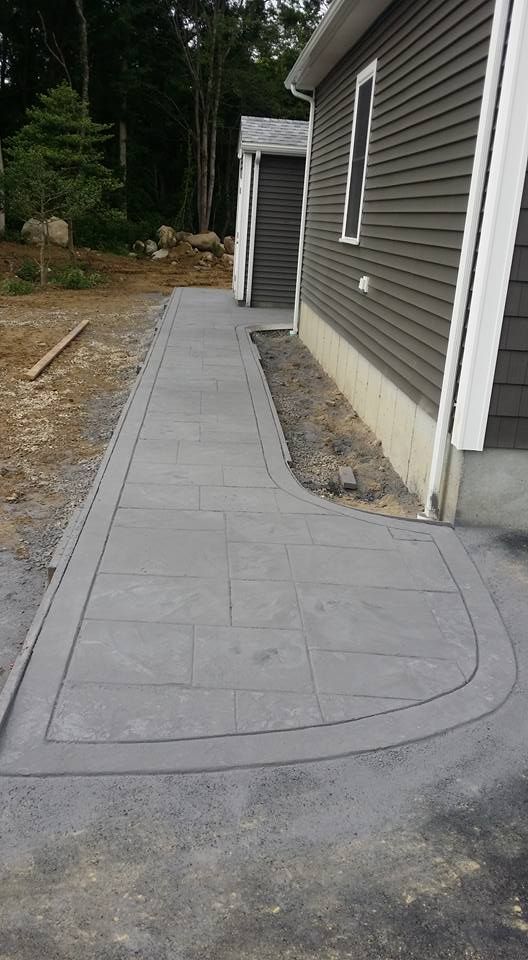 dull grey concrete walkway