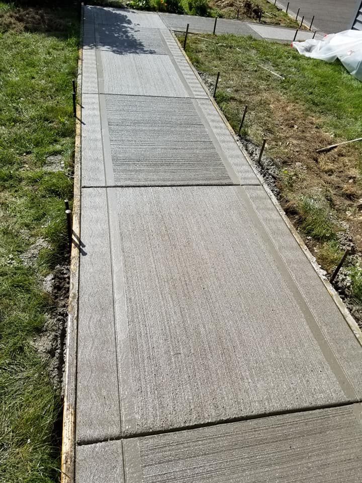 Brush finished walkway