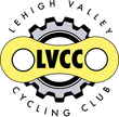 Lehigh Valley Cycling Club logo: yellow chain link over gear, 