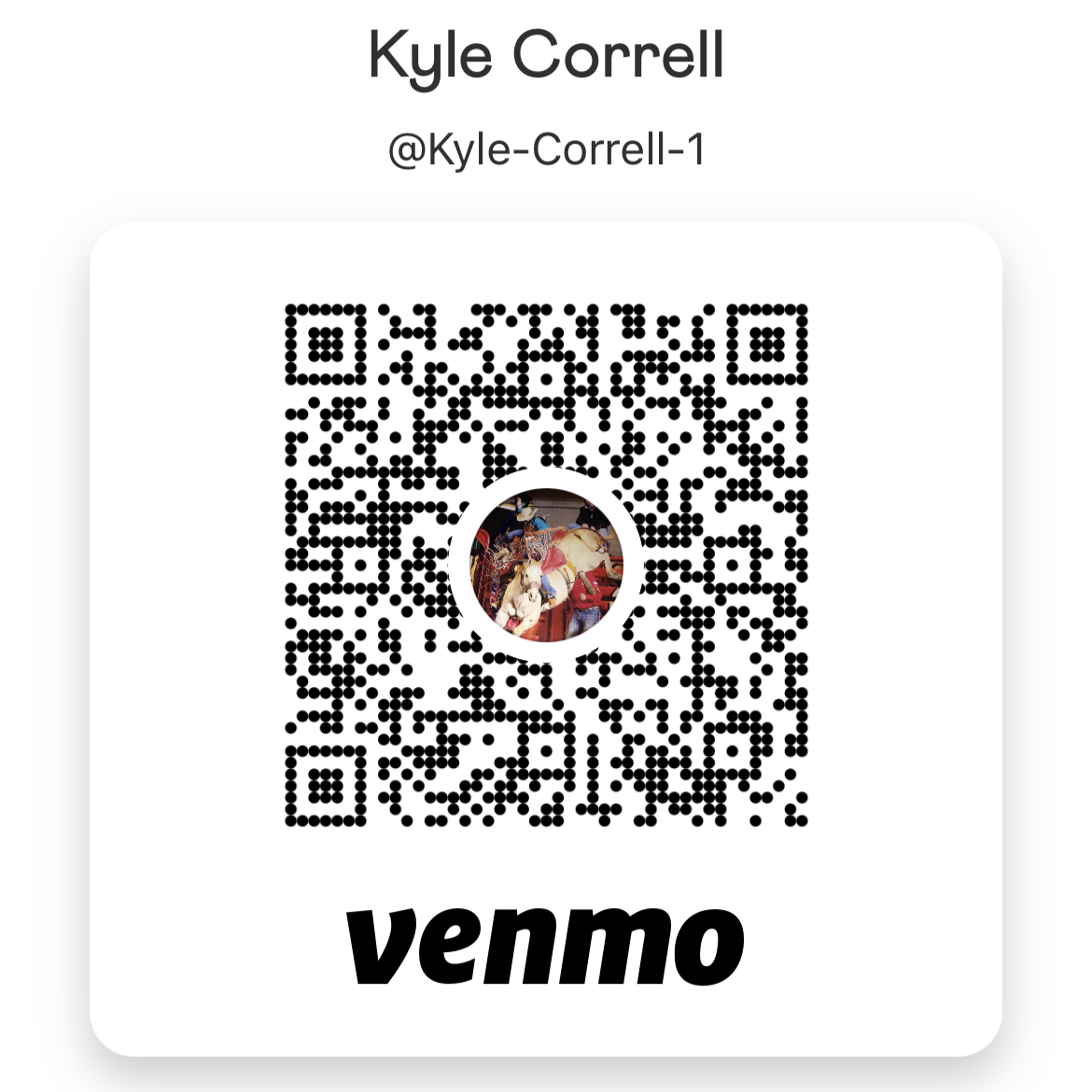 A qr code for kyle correll on venmo
