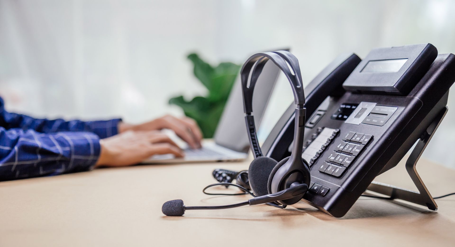 voip phone on desk